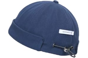 YAMEE Berretto da Portuale da Uomo - Dockercap - Cappellino da Portuale - Cappello da Marinaio Unisex Brimless Hat cap Beanie Cappello da Uomo Rolled Skullcap Berretto Docker （56-58cm）