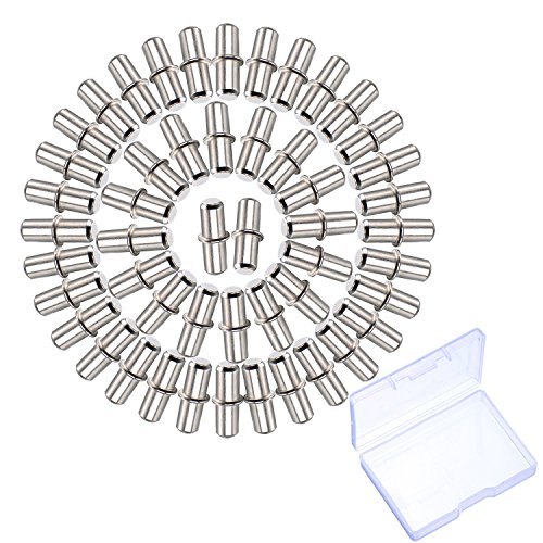 Outus 5 mm Metall Regalstütze Pin Bodenträger Geteilte Regalstifte 50 Packung für Schrankmöbel mit Aufbewahrungsbox