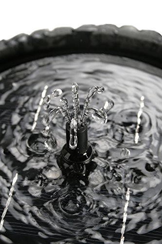 Eco Solaray „Windsor“ Doppelstöckiger Vogelbad-Brunnen mit Beleuchtung (H 84 cm) - 4