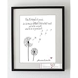 Personalisierter Kunstdruck für die beste Freundin Ein Freund ist jemand..." (nur Druck - ohne Rahmen)