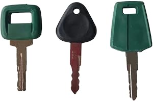 3 stycken tändningsnycklar för Volvo byggmaskiner grävmaskin, lastbilsnyckel, 11039228 C001 777 F-serien, ersättningsnyckel för tunga apparater, Ignitionsnyckel med snitt för hjullastare och trans