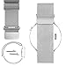 Price comparison product image Huawei Watch Band,PUGO TOP 18mm Magnetic Milanese Loop Stainless Steel Magnet Closure Lock Bracelet Strap Band Watch Band For Huawei Watch 2015 (Silver)