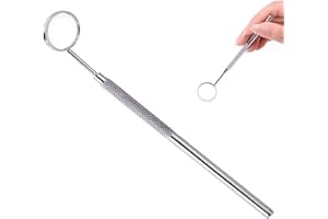 YNR Oral Dentistes Dentaire Oral Hygiène Bouche Miroir Acier Inoxydable Poignée, Dentiste Outil pour Dents Nettoyage Inspection Daily Usage Oral Care