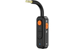 STFMHEZ Bluetooth 5.4 AUX Adapter, 2 in 1 Bluetooth Transmitter Receiver, Mini Wireless 3.5mm Audio Adapter for Home Car Airplane PC Audio Music Headphones TV Speakers