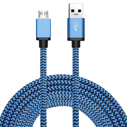 Micro USB Kabel Nylon, BeneStellar (3 Pack 1,8m) High Speed USB 2.0 A Male auf Micro B Synchronisations und Ladekabel für Android, Samsung, Huawei, HTC, Sony, Nexus, Xiaomi und mehr (Blau 1,8m) - 3