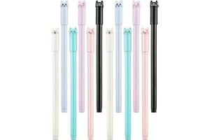 KINGGOO 12 pièces/ensemble Kawaii Cartoon Cat Gel Pen Pour Filles Cadeau Papeterie Mignon Écriture Pen Nice Bureau Fournitures scolaires…