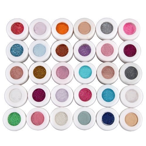 LIFECART 30 Mixed Color Glitter Mineral Eyeshadow Makeup Eye Shadow Powder