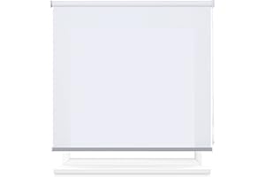 HOMEYA Estor Enrollable Translúcido 90 x180cm (Ancho x Largo), Estor Semiopaco, Medida de la Tela 87 x175cm ( Blanco )