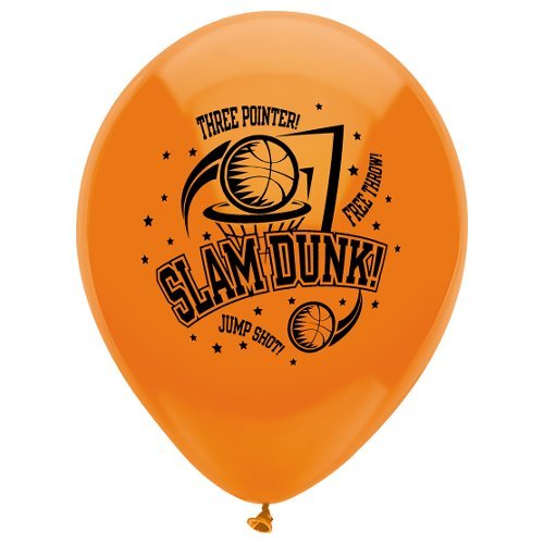 Preisvergleich Produktbild partymate Bedruckte Luftballons Latex 8 CT BASKETBALL