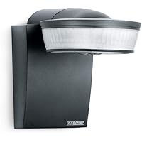 Steinel Infrarot-Bewegungsmelder sensIQ schwarz, 300°|20 m Sensor, 2500 W, Dauerlicht, Montage an Wand, Ecke oder Decke