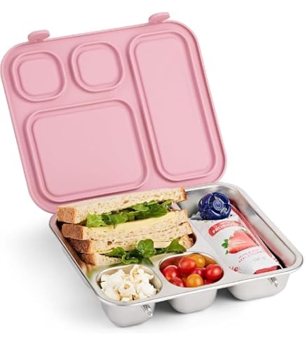 INLAW - Portatile Elettrico Riscaldamento Pranzo Box In Acciaio Inox Contenitore Alimentare Termos Office Pranzo Box Food Steamer Mini Riso Fornello Di Riso Rosa 8196372806097