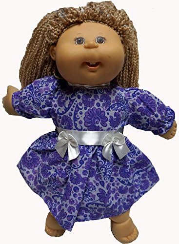 Fits Cabbage Patch Doll And Baby Doll Pretty Lavender and Purple Dress