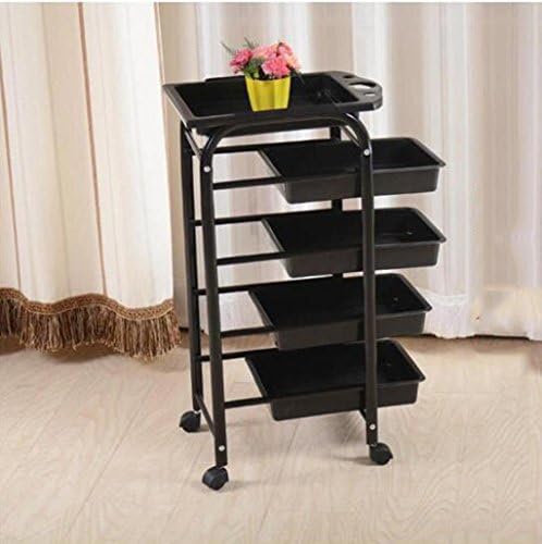 ZHIWUJIAZXM GRJH® Beauty Hairdressing shop utility vehicle Hair salon Five layers Bar car barbershop trolley Hot dye 5th floor Classic black Waterproof and durable