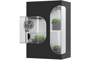 THE HOOKAH The Grow Deluxe D600 Growzelt 120x90x180 cm - Indoor Anbauzelt 2-in-1 mit herausnehmbarer Wanne, hochreflektierendes Mylar licht- und wasserdicht