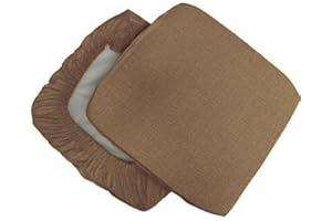 Russo Tessuti 6 Cuscini Sedie Cucina Coprisedia Imbottiti Tinta Unita Vari Colori Elastico-Fango