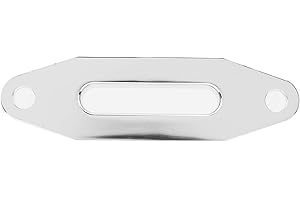 Akozon Cuerda de cabrestante de Acero Inoxidable Hawse Fairlead 3000‑4000lbs para Cable de Cuerda de cabrestante sintético UTV Vehículo Todoterreno Hawse Fairlead de Aluminio