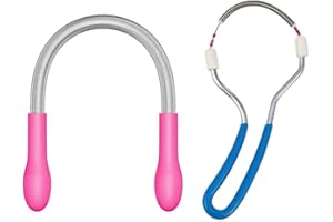 SIOPPKIK 2 Pièces Épilation Cheveux du Visage Épilateur Manuel Rouleau de Cheveux Visage Épilation Outils d'Épilateur de Filetage pour Épilation du Visage Fourniture