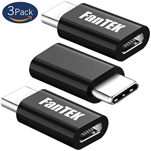 USB C Adapter, FanTEK USB Type C Male to Micro USB Female Connector for Samsung Galaxy S8 Plus, Wileyfox Swift...