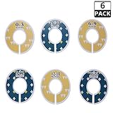 Größen: 0-3 Monate, 3-6 Monate, 6-9 Monate, 9-12 Monate, 12-18 Monate, 18-24 Monate, 1 Schild für jede Größe, insgesamt 6 Stück.