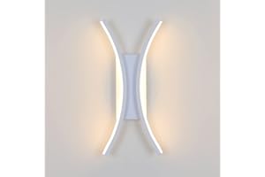 Goeco Lámpara de Pared LED, 18W Aplique Pared Interior Blanca Calida, Aplique LED para Sala de estar Dormitorio Corredor, Largo 30cm Luz Blanca Cálida 3000K