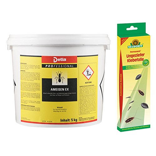 Detia - Ameisen-Ex, Ameisenmittel - 5 kg - inklusive 1x Ungeziefer Klebefalle