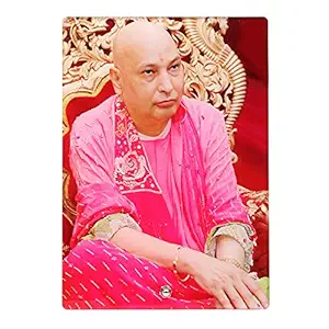 Guruji Religious Acrylic Photo by Easy Wall Prints Premium Acrylic Glass with Stainless Steel Table Top Stand. Size 5