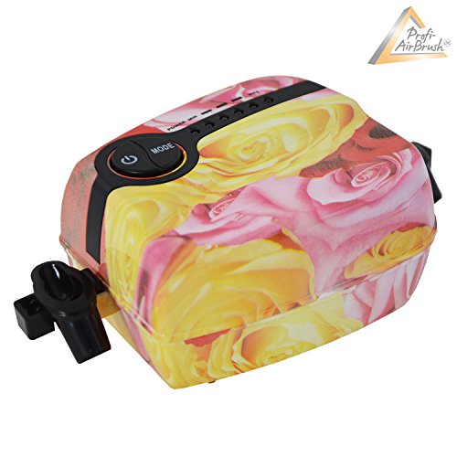 Profi AirBrush Set CARRY II ROSA – Airbrush Kompressor SET für Airbrushfarben AIRBRUSHPISTOLE DOUBLE ACTION-Gun 130 D mit 0,3mm Düse, OPTIMALES Airbrush-Kit für Nagel Design / Nailart, make up, Bodypainting , Tattoo, Tortendekoration, Modellbau, alle Standard-Aufgaben u.v.m.! Verwendbar mit allen Airbrushschablonen! LIMITIERTE AKTION! - 4
