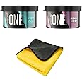 Involve your senses One Fiber Car Perfume - Citrus, Car Air Freshener, Bar | Car Accessories | Snowfall & Frenchwood| Car Perfume With Microfiber Cloth (Multicolor) - Combo