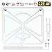 Produktbild LayOPO 4 K TV-Antenne HDTV Antenne Indoor, Empfang Reichweite 80 Miles TV Antenne mit Verstärker, Kompatibel mit 720p/1080i/1080p/ATSC, Transparent