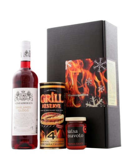 Geschenkset - Wintergrillen - Die eiskalte Reserve (Glögg, Thüringer und Teufels-Sauce) Geschenkset - Wintergrillen - Die eiskalte Reserve (Glögg, Thüringer und Teufels-Sauce)