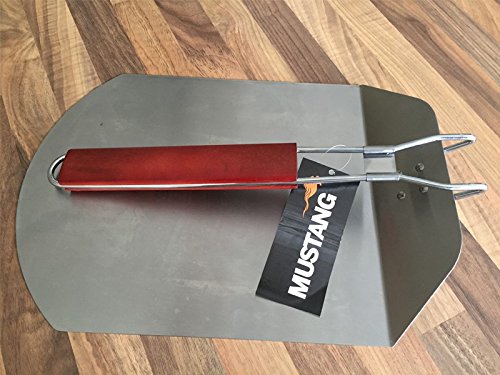 MUSTANG Pizzaheber, Pizzaschaufel mit Holz Klappgriff Stiellänge 32cm Edelstahl - 4