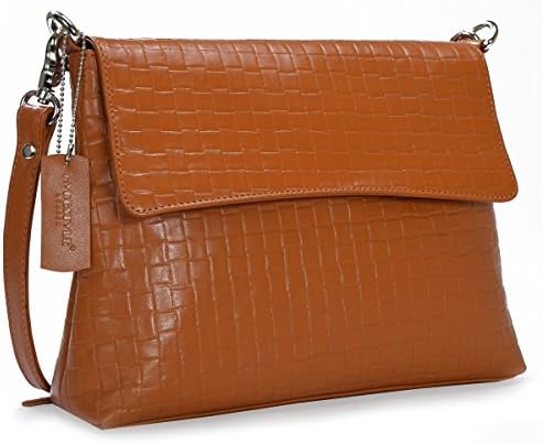 SECURE RFID LEATHER LADIES MESSENGER BAG WITH CARD CASE LB67 (Rust)