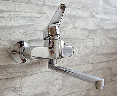 Wand Küchenarmatur / schwenkbarer Auslauf / Wasserhahn Wandmontage/ Mischbatterie Küchen Wasserhahn / Spültisch Armatur / Einhand