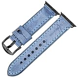 MAIKES Für Apple Watch Armband 44mm 42mm 38mm 40mm, Uhrenarmband Ersatzarmband für iWatch Series 4/3/2/1 (Band for Apple Watch 44mm, Blue+Black Buckle)