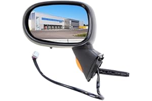 HOMRY BESTPRICE 1x Rétroviseur extérieur électrique gauche chauffant avec clignotant Rétroviseur latéral asphérique Compatible avec RENAULT MODUS/GRAND MODUS (F/JP0_)