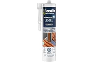 Bostik Mastic d’Étanchéité Joint Parfait Toit et Gouttière – Tous Matériaux – Extérieur – Résiste aux Intempéries et Températures Extrêmes – Applicable sous la Pluie – Hybride Polymère – Gris – 290 ml