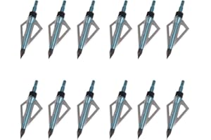 TY Archery 12 punte per frecce con 100 grani, punte da caccia per freccette in carbonio, seno, frecce in alluminio e frecce in fibra di vetro nel tiro ad arco