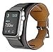 Produktbild Sanday Kompatibel Mit Für Watch Leather Armband 42mm/44mm,Premium Echtes Leder Vintage Band Strap Edelstahlschließe für 42mm/44mm Series 4,Series 3,Series 2,Series 1 Grau