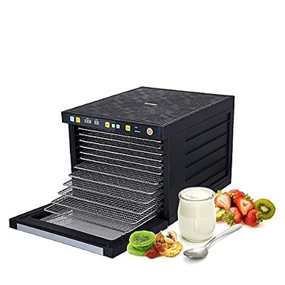BioChef Déshydrateur Alimentaire BioChef Savana avec 6, 9 ou 12 Plateaux en Acier Inoxydable sans BPA - Minuteur et Modes de séchage prédéfinis (12 Plateaux)