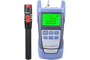 LIAYTRSS 50mW Localisateur Visuel de Défauts, Stylo fibre optique Longue Portée 50KM et Photomètre Fibre Optique FTTH -70 dBm à + 10 dBm, Testeur fibre optique