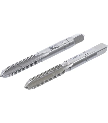 Uxcell M8 X 1.25 Left Hand Tap - Titanium Coated Cobalt Steel Threading Tool For Metalworking