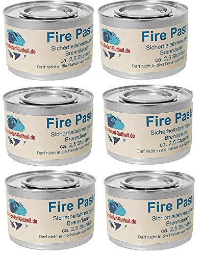 6 x Brennpaste 2 Std. für Chafing Dish Speisewärmer