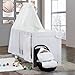 Produktbild 7-tlg. Bettsetpaket Sleeping Bear in weiß inkl. Fußsack und Wickelauflage