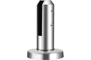 UNISOPH Abrazadera de cristal, 304 para piscina abrazadera de cristal inoxidable abrazadera para valla cristal de 8 a 12 mm suelo de valla de cristal para casa escaleras baño balcón 3,9 x 3,9 x 6,7 pulgadas