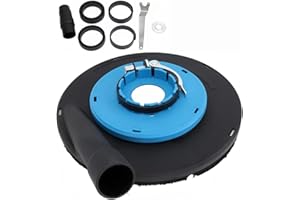 HKQBXO Profesjonalna osłona odsysająca do szlifierki kątowej, zestaw 230 mm - odsysanie pyłu i odbiór, osłona odsysająca do szlifierek podłogowych i szlifierek do betonu, osłona antypyłowa do frez betonowych