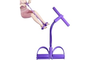 HAILERIO Bande Di Resistenza Fitness | Fascia Con 4 Tubi Per Allenamento A Pedali,Attrezzatura Per Allenamento Flessibilità Con Maniglie Ideale Per Viaggi Casa Palestra Stretching Braccia Gambe