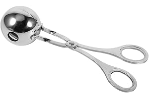 YUEHAO Ballery, ekspres do klopsików ze stali nierdzewnej, nieprzywierające szczypce Cake Pop łyżka do klopsików, łyżka do lodów, zdrowsza/trwała