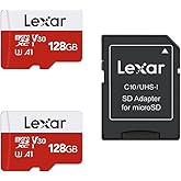 Amazon Basics Scheda microSDXC da 128 GB con Adattatore per Lettore, Velocità fino a 200 MB/s