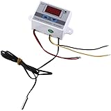 Digitaler Thermostat, 12V Hochpräziser digitaler Thermostatschalter mit Temperaturregler und Fühler