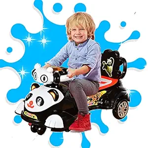 Cosmo Magic Baby Big Panda Ride On Car with Music & Light for for Baby Kids Boys and Girls (1 Year to 4 Years,Black)